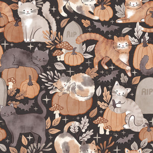Pumpkins and Paws Collection-Pumpkins and Paws-Charcoal-100% Cotton-66250201-02