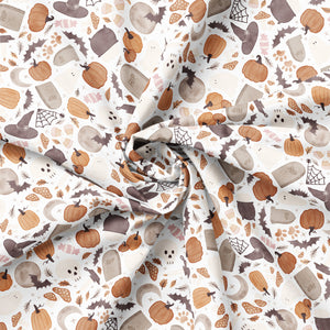 Pumpkins and Paws Collection-Soft Hallows' Eve-White-100% Cotton-66250202-01
