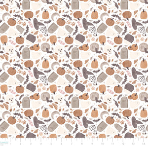 Pumpkins and Paws Collection-Soft Hallows' Eve-White-100% Cotton-66250202-01
