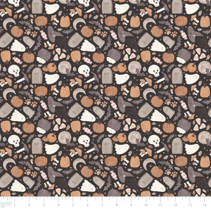 Pumpkins and Paws Collection-Soft Hallows' Eve-Charcoal-100% Cotton-66250202-02