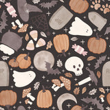 Pumpkins and Paws Collection-Soft Hallows' Eve-Charcoal-100% Cotton-66250202-02