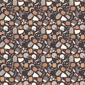 Pumpkins and Paws Collection-Soft Hallows' Eve-Charcoal-100% Cotton-66250202-02