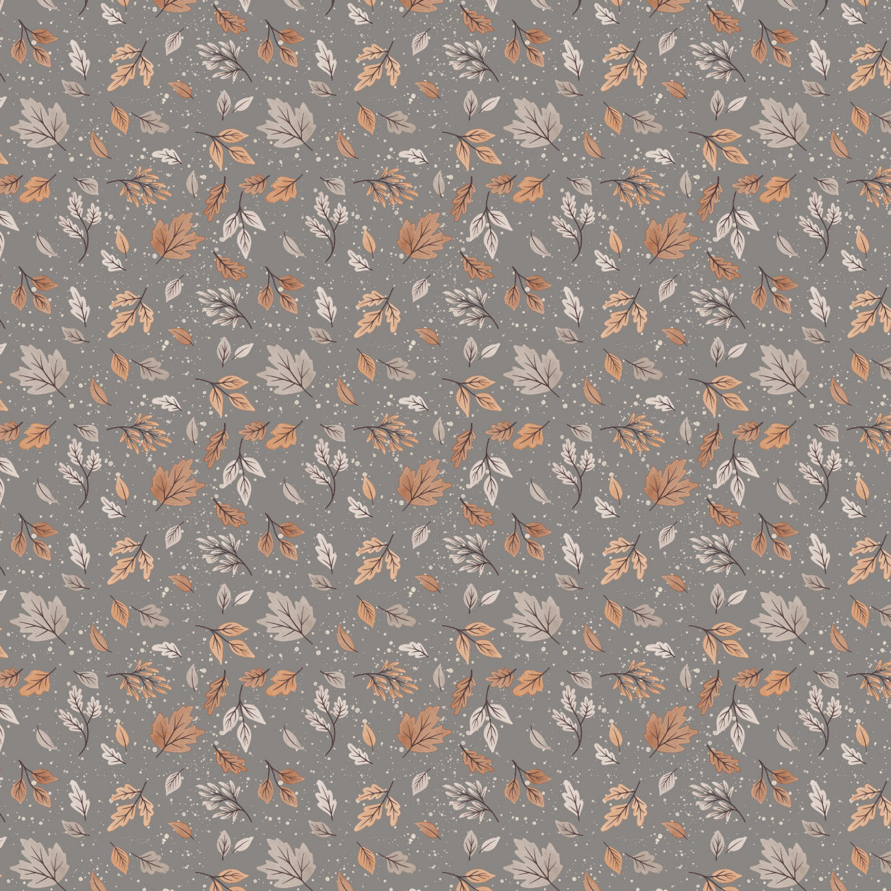 Pumpkins and Paws Collection-Witchy Leaves-Grey-100% Cotton-66250203-01