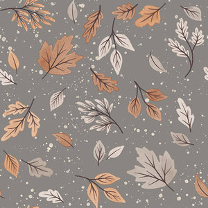Pumpkins and Paws Collection-Witchy Leaves-Grey-100% Cotton-66250203-01