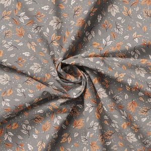 Pumpkins and Paws Collection-Witchy Leaves-Grey-100% Cotton-66250203-01