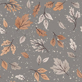 Pumpkins and Paws Collection-Witchy Leaves-Grey-100% Cotton-66250203-01