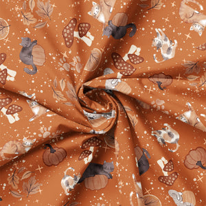 Pumpkins and Paws Collection-Forest Witch Familiars-Orange-100% Cotton-66250205-01