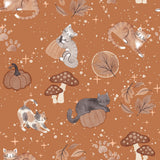 Pumpkins and Paws Collection-Forest Witch Familiars-Orange-100% Cotton-66250205-01