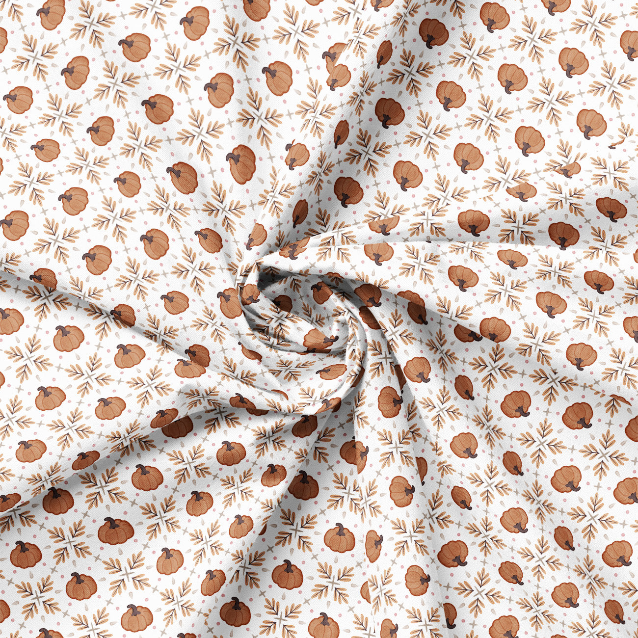 Pumpkins and Paws Collection-Pumpkin Trellis-White-100% Cotton-66250206-01