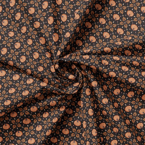 Pumpkins and Paws Collection-Pumpkin Trellis-Charcoal-100% Cotton-66250206-02