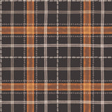Pumpkins and Paws Collection-Harvest Plaid-Charcoal-100% Cotton-66250207-02