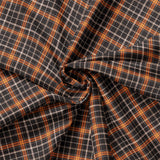 Pumpkins and Paws Collection-Harvest Plaid-Charcoal-100% Cotton-66250207-02