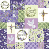 Blessings in Bloom Collection-Blessings Patchwork Block-Quilting Cotton-66250602-01