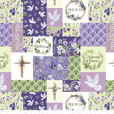Blessings in Bloom Collection-Blessings Patchwork Block-Quilting Cotton-66250602-01