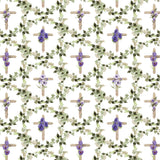 Blessings in Bloom Collection-He is Risen-Quilting Cotton-White- 66250603-01