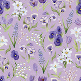 Blessings in Bloom Collection-Flower Field-Quilting Cotton- Light Purple -66250606-01