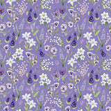 Blessings in Bloom Collection-Flower Field-Quilting Cotton- Purple -66250606-02