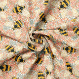 Collection Mosaïque Botanique-Mosaïque d'Abeilles-Rose-Coton-66250701-01