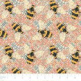 Collection Mosaïque Botanique-Mosaïque d'Abeilles-Rose-Coton-66250701-01