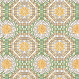 Collection Mosaïque Botanique-Mosaïque Florale Hexagonale-Vert-Coton-66250703-01
