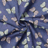 Botanical Mosaic Collection-Butterflies-Quilting Cotton-Blue- 66250705-01