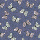 Botanical Mosaic Collection-Butterflies-Quilting Cotton-Blue- 66250705-01