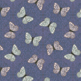Botanical Mosaic Collection-Butterflies-Quilting Cotton-Blue- 66250705-01