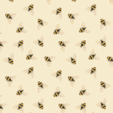 Botanical Mosaic Collection-Bumble Bees-Quilting Cotton- Yellow -66250706-01