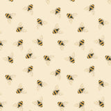 Botanical Mosaic Collection-Bumble Bees-Quilting Cotton- Yellow -66250706-01