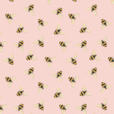 Botanical Mosaic Collection-Bumble Bees-Quilting Cotton- Pink -66250706-02