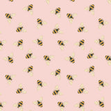 Botanical Mosaic Collection-Bumble Bees-Quilting Cotton- Pink -66250706-02