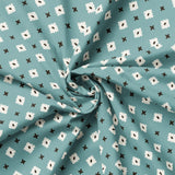 Collection Lac Vintage-Géo Texturé-﻿ ﻿﻿Aqua- 100% Coton-﻿﻿﻿66260106-02