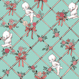 Collection Kewpie-Grille en Nœud Kewpie-Menthe-100% Coton-67020104-01