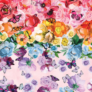 Monarch Gardens-Butterfly Rose Garden-Multi-100% Cotton-76250102-01