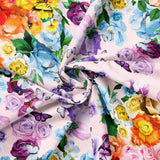 Monarch Gardens-Butterfly Rose Garden-Multi-100% Cotton-76250102-01