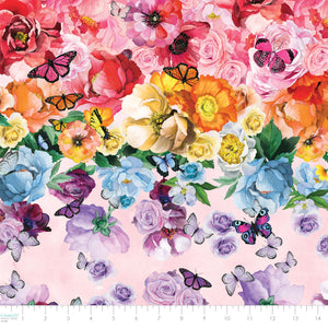 Monarch Gardens-Butterfly Rose Garden-Multi-100% Cotton-76250102-01