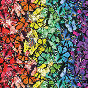 Monarch Gardens-Rainbow Butterflies-Multi-100% Cotton-76250103-01
