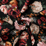 Bloom Noir Collection-Dramatic Blooms-Quilting Cotton-Burgundy -76250201-01