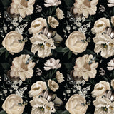 Bloom Noir Collection-Dramatic Blooms-Quilting Cotton- Cream -76250201-02