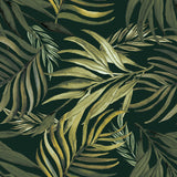Collection Floraison Noire-Feuilles du Crépuscule-Vert-Coton-76250202-03