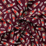 Collection Heinz   -Autocollants Bouteilles de Ketchup-Rouge Foncé-100% Coton-78010109-01