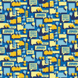 Jeopardy Collection-America's Favorite-Quilting Cotton-Blue- 80020101-03