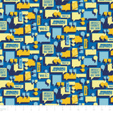 Jeopardy Collection-America's Favorite-Quilting Cotton-Blue- 80020101-03