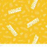Jeopardy Collection-Playful Phrases-Quilting Cotton-Yellow -80020103-06