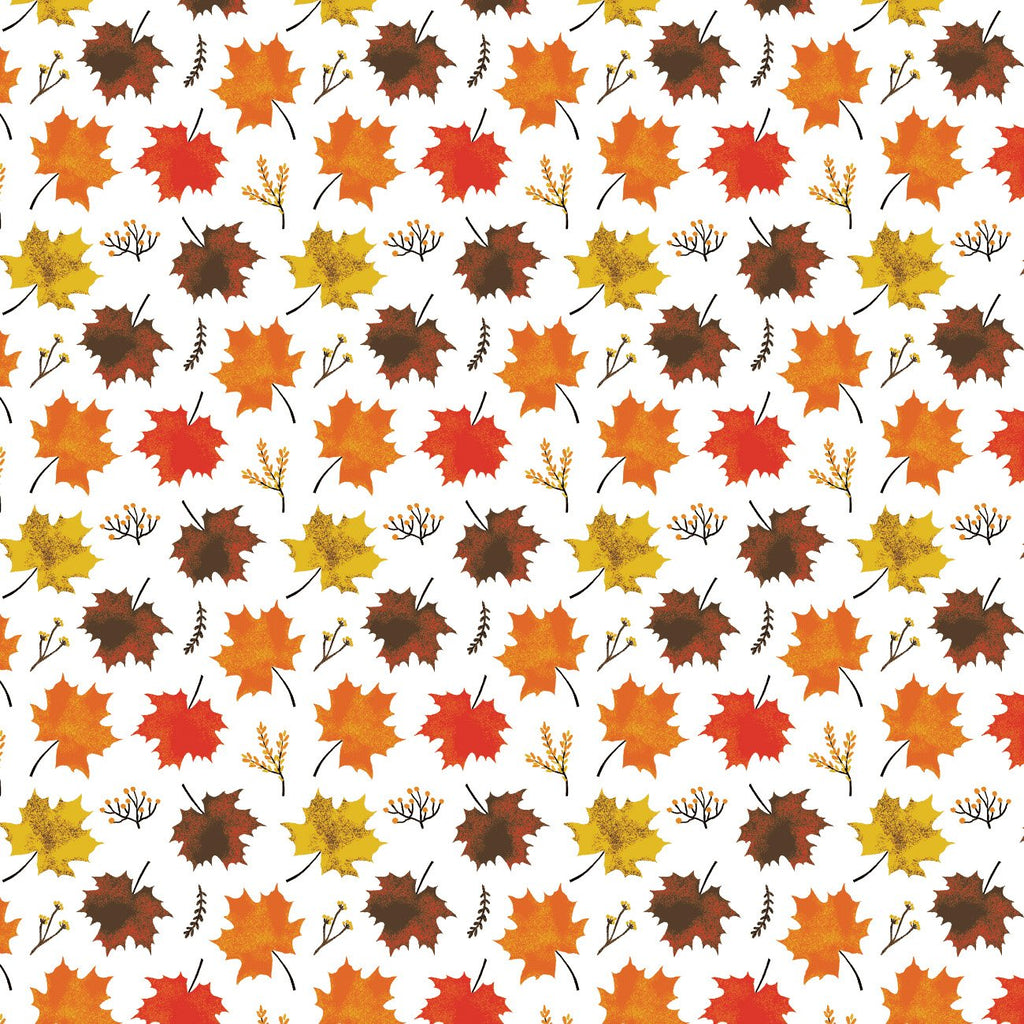 Canadian Boreale Maple Foliage -Cotton 2yd Precut Cotton - 82210103YC2AMZ1-White