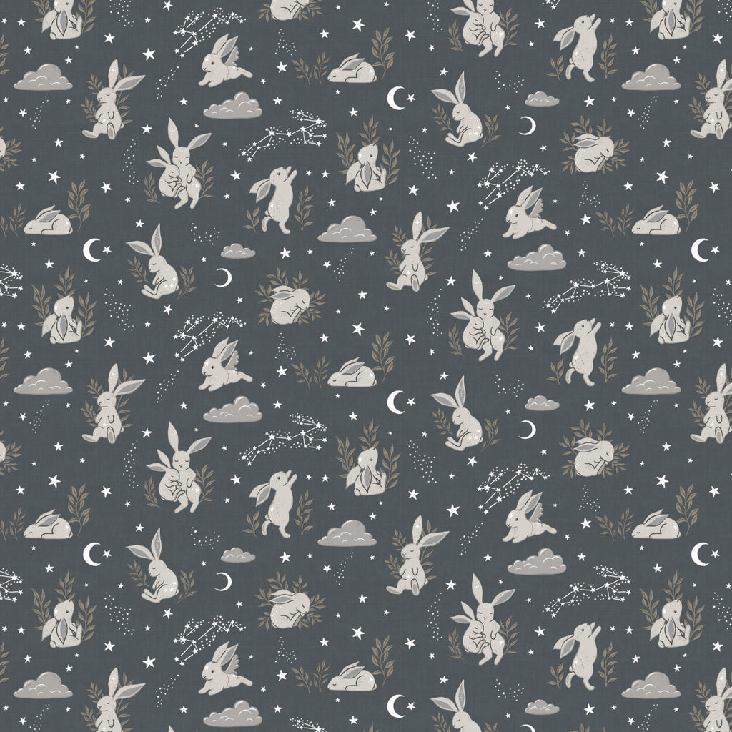 Bunny Dreams Collection-Bunny Dreams-100% Cotton-Grey