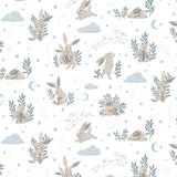 Fleece and Flannel 2024 Catalog-Bunny Dreams-White-Cotton Flannel-82230101B-01