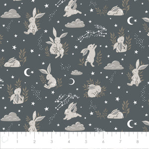 Fleece and Flannel 2024 Catalog-Bunny Dreams-Grey-Cotton Flannel-82230101B-03