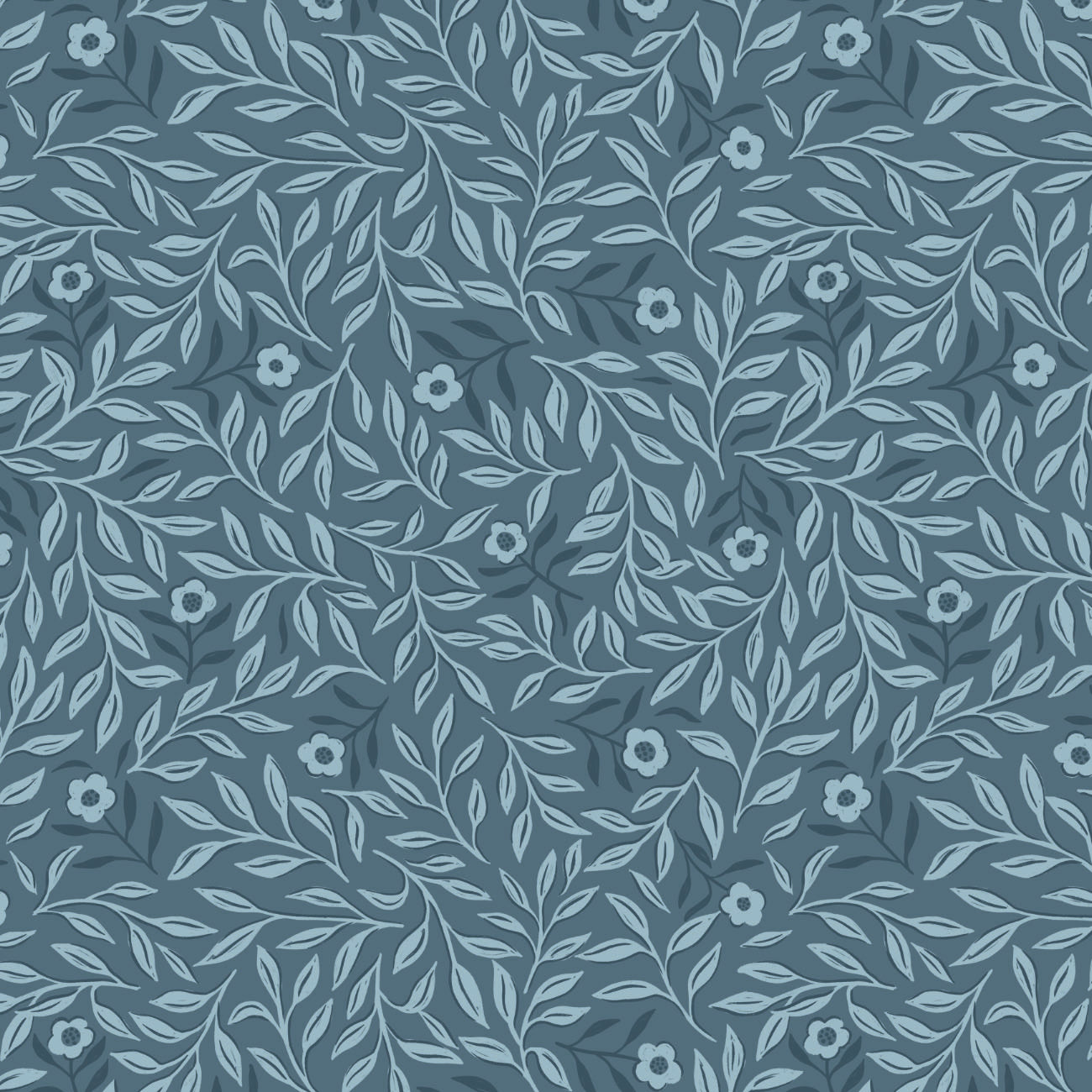 Bunny Dreams Collection-Sleepy Botanicals-100% Cotton-Blue