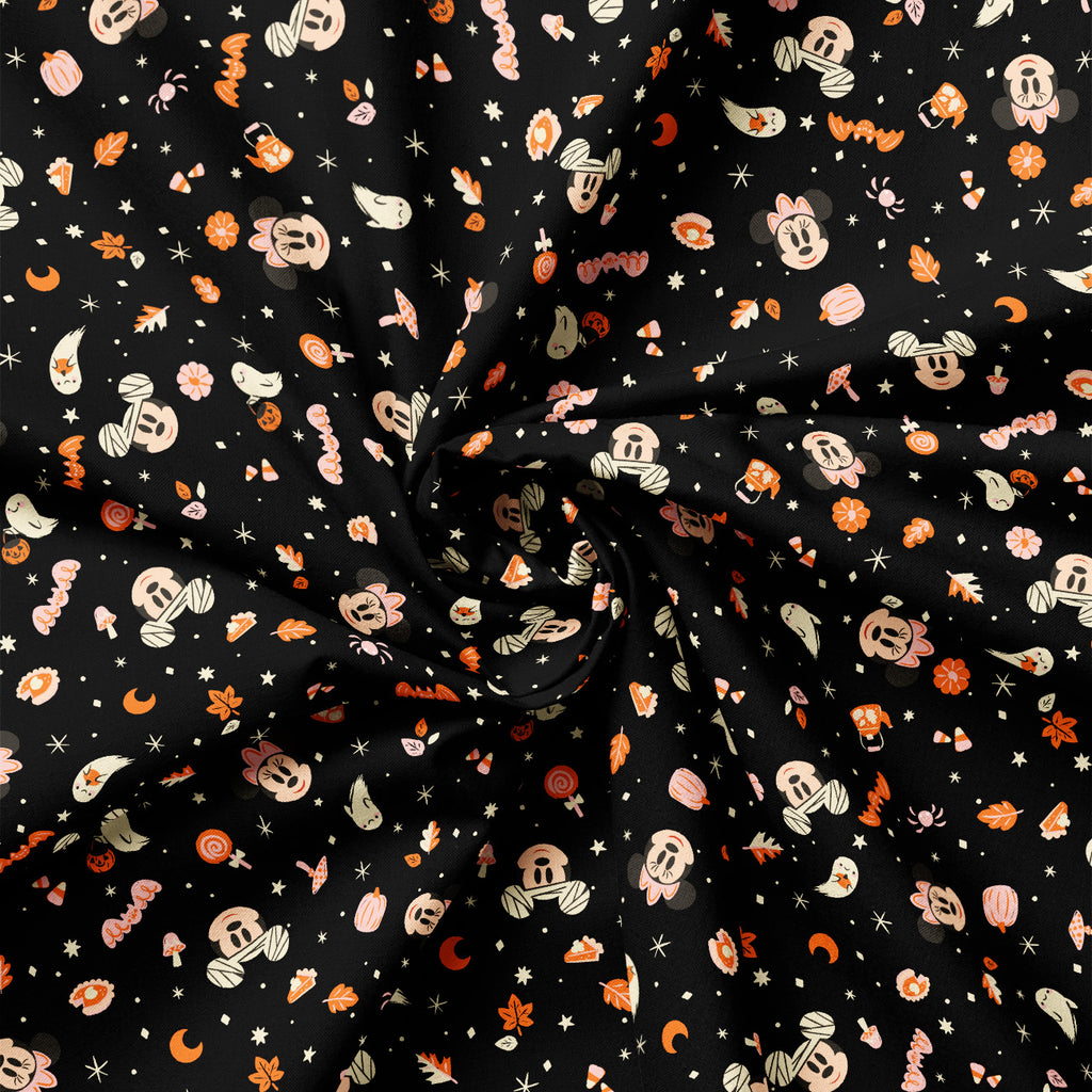 Mickey & Friends Holiday Collection-Pastel Halloween-Black-100% Cotton-85271094-02